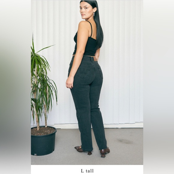 NWT Fashion Brand Company TALL Nap Jeans For Big Butts Black Denim size XL - Picture 2 of 8